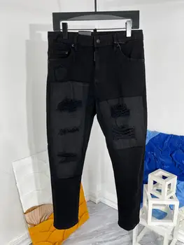 Модные мужские джинсы LS0916 2023, роскошный известный бренд, европейский дизайн, мужская одежда для вечеринок