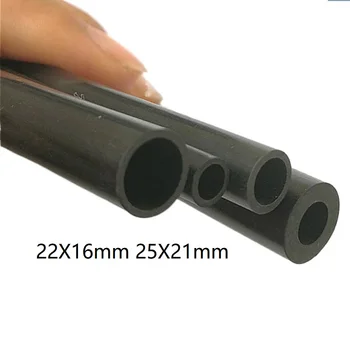 Труба из чистого углеродного волокна 22x16 мм, 25x21 мм, углепластиковая трубка, трубка из углеродного волокна, графитовая труба