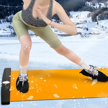 140/180/200 см Многофункциональный скользящий коврик для йоги для хоккея, катания на роликовых коньках, упражнений для ног, раздвижная доска для фитнеса в помещении
