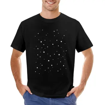 Темная футболка с крошечными звездочками, блузка, пустые футболки, мужская одежда
