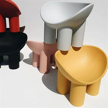 Креативный уличный стул для интернет-знаменитостей из стекловолокна, обеденный стул на слоновой ножке