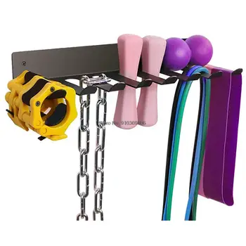 Универсальная вешалка для хранения спортивного инвентаря, Эспандеры, стойка для хранения, фитнес-держатель для упражнений, пояс для подъема, скакалка