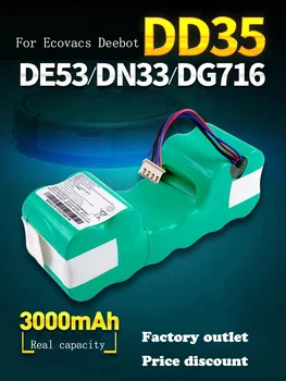 DE55 12V Ni-MH 3500mAh Аккумуляторная Батарея Для Ecovacs Deebot DE5G DM88 902 901 610 Запчасти Для Роботизированного Пылесоса, Аксессуары