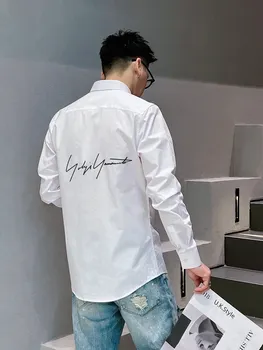 Y3 Yamamoto Рубашки Весна Yamamoto Yohji Модный бренд Signature Мужская рубашка Тренд Повседневная Деловая Рубашка Y3 Топы С длинными Рукавами