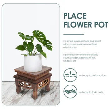 Китайская ваза, горшок для орхидей, подставка для цветочных горшков Квадратной формы, Подставка для цветочных горшков, деревянный прочный держатель, дисплей