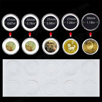 100шт 17-30 мм Прозрачные футляры для монет, держатель, коробка для сбора монет, футляр, капсулы для хранения монет, Защитные коробки, Контейнер