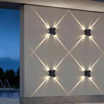 Современный водонепроницаемый настенный светильник для мужчин, простой в установке, металлические наружные настенные светильники на нескольких площадках