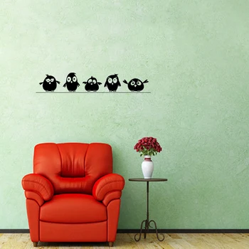 Креативная наклейка на стену для кондиционера, милые наклейки с птичками, индивидуальная наклейка на стену для гостиной, спальни, стеклянного домашнего декора