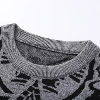 Высококачественный Доступный Роскошный Модный Мужской свитер, Зимний Модный Повседневный Свитер в стиле Ретро, Мужской свитер