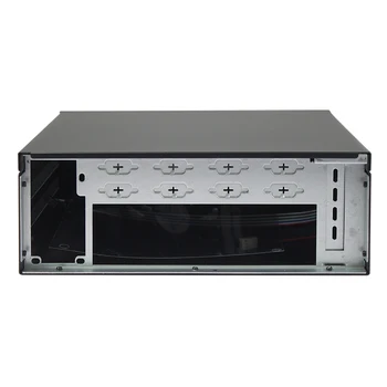 Алюминиевый Корпус Промышленного ПК-сервера Mini ITX Настольный Серверный Корпус 2U с Гибким Блоком ПИТАНИЯ