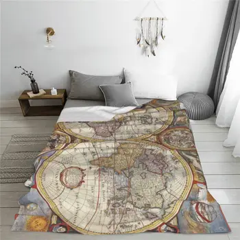 Географическая карта мира, Мягкое фланелевое покрывало для дивана-кровати, теплое одеяло, легкие одеяла для дивана, дорожное одеяло