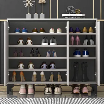 Многослойные шкафы для хранения обуви Nordic Simple, Деревянная Вешалка для обуви в прихожей, Балкон, Мебель для дома большого размера