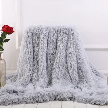 Теплое одеяло для постельного белья - мягкое плюшевое одеяло из искусственного меха для покрывала кровати, украшения дома и комфортного использования