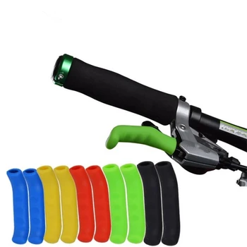 Силиконовый чехол для велосипеда, Тормозная ручка, Противоскользящие ручки для MTB велосипеда, защитный чехол для руля, Защитное снаряжение, аксессуары для велосипеда